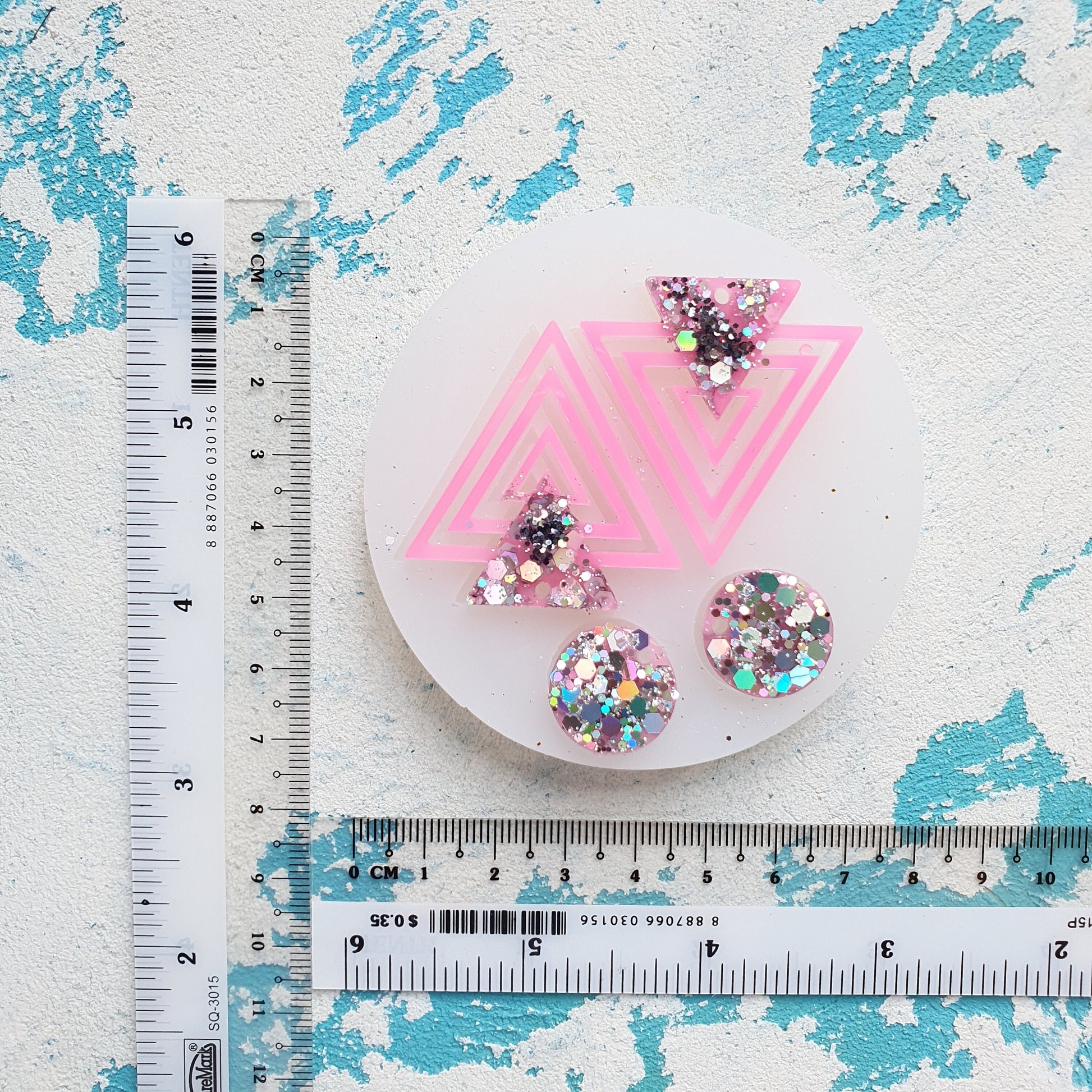 Silicone earrings mold mould for resin and epoxy