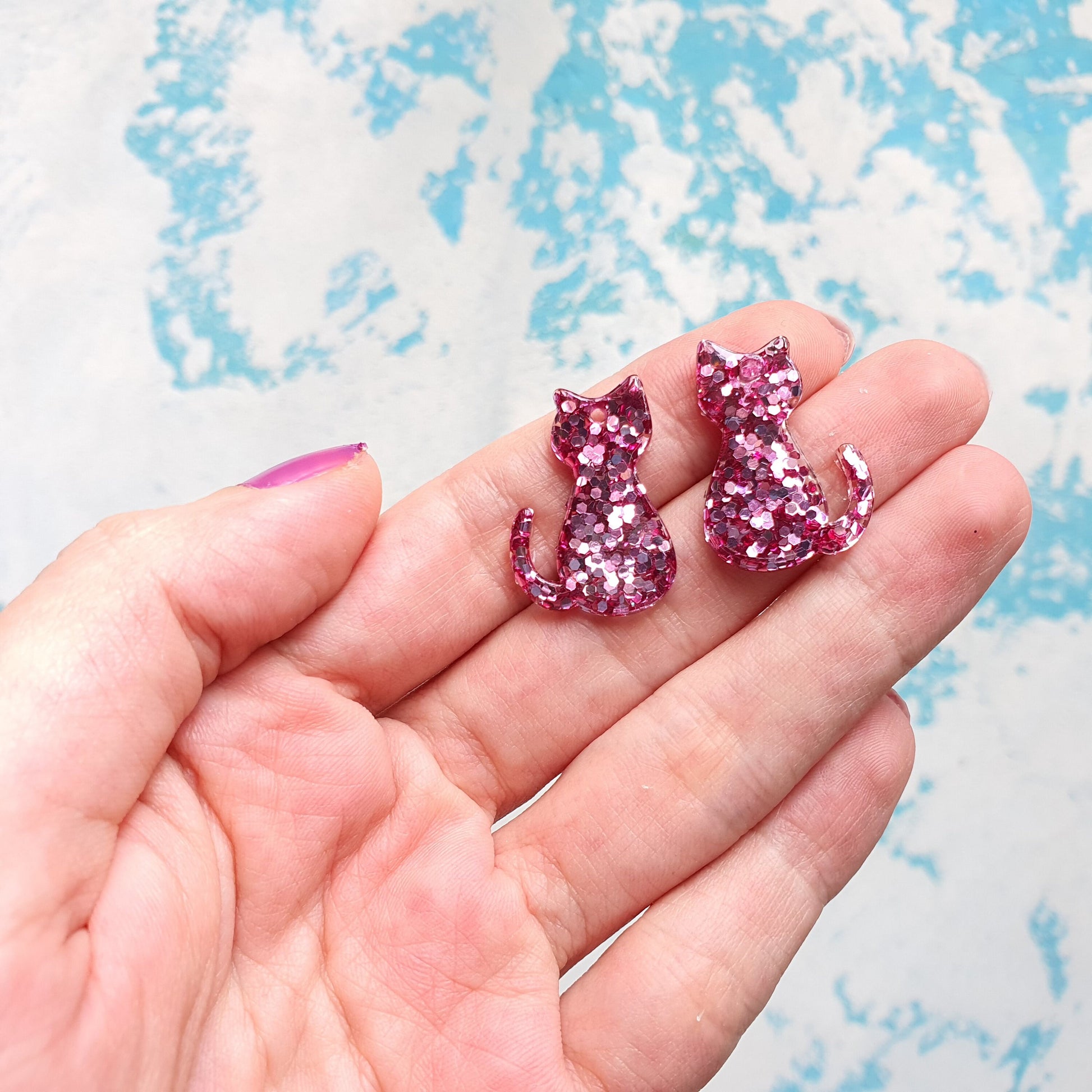 Silicone earrings mold mould for resin and epoxy "Cat"