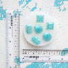 Silicone earrings mold for resin and epoxy for 6 cabochons Mould for Stud earrings