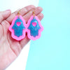 Silicone earrings mold "Hamsa Hands" mould for resin and epoxy - Luxy Kraft