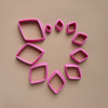 Polymer clay 3D cutters set "Rhombus Geometry shapes" - Luxy Kraft