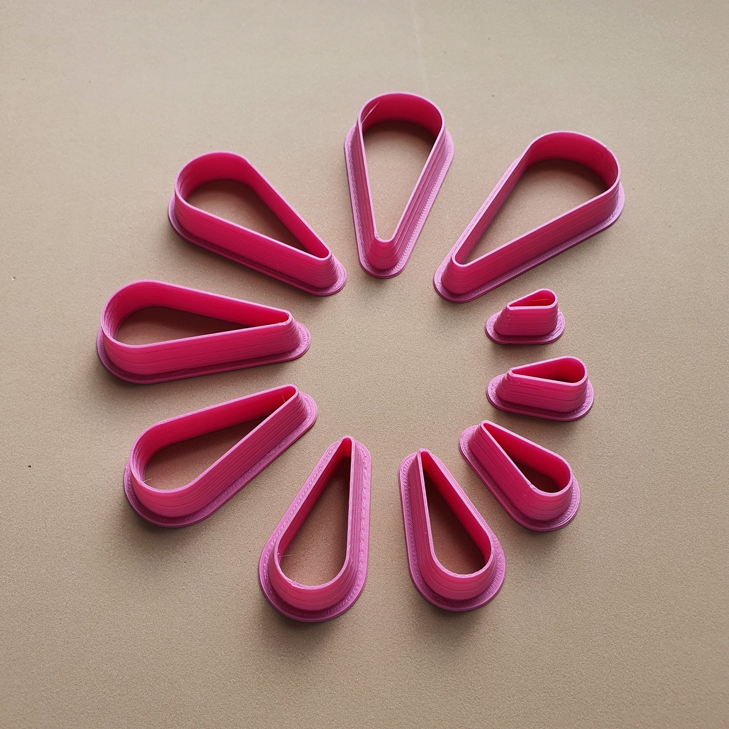 Polymer clay 3D cutters set "Drop Geometry shapes" - Luxy Kraft