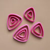 Polymer clay 3D cutters set "Triangular Geometry shapes" - Luxy Kraft