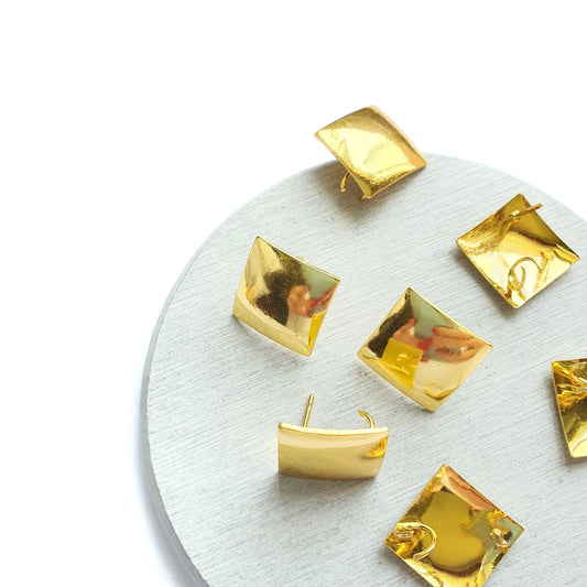 10 pcs Earrings components Geometric studs Earrings findings DIY jewelry 5 pairs - Luxy Kraft