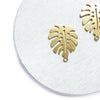 8 pcs Monstera Earrings components Earrings findings DIY jewelry Raw brass charms connectors - Luxy Kraft