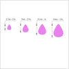 Water drops Polymer clay 3D cutters Geometry shapes cutter set of 4 pcs - Luxy Kraft