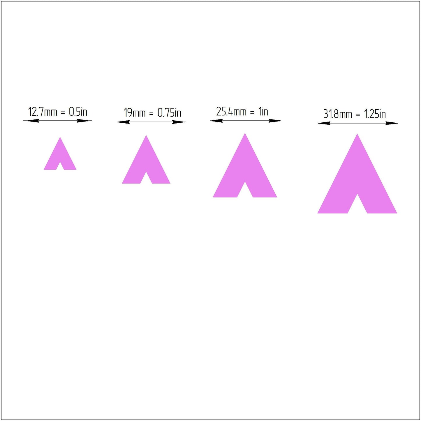 V shapes Polymer clay 3D cutters Geometry shapes cutter - Luxy Kraft