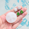 Silicone earrings mold "Christmas"  for resin and epoxy mould for jewelry "Christmas tree, Snowflake" for stud earrings - Luxy Kraft