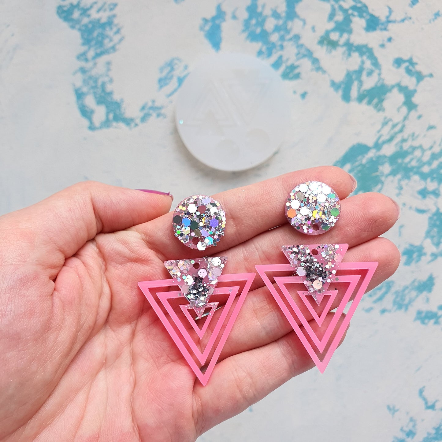 Silicone earrings mold mould for resin and epoxy