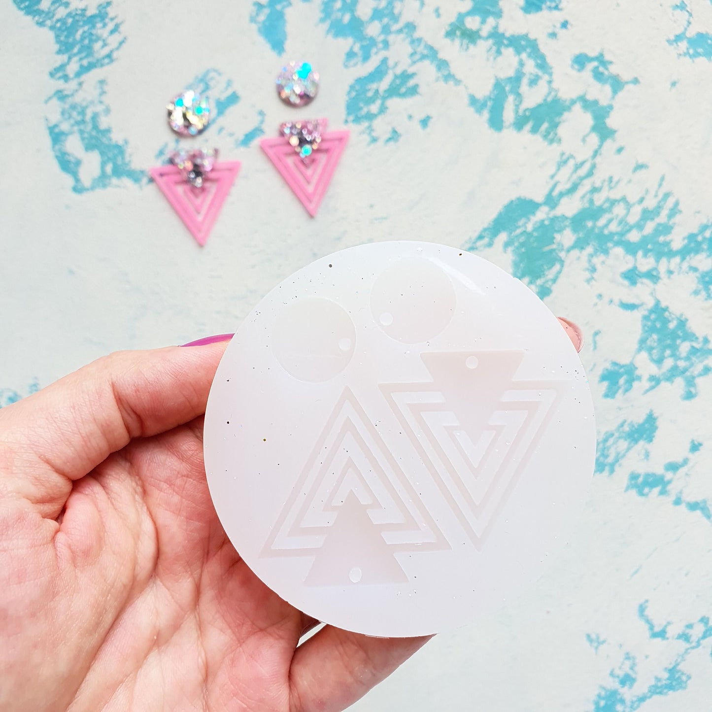Silicone earrings mold mould for resin and epoxy