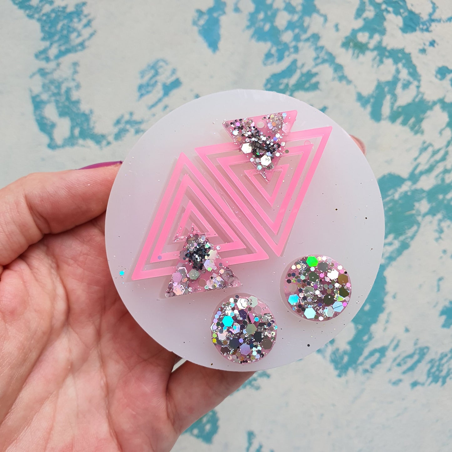 Silicone earrings mold mould for resin and epoxy