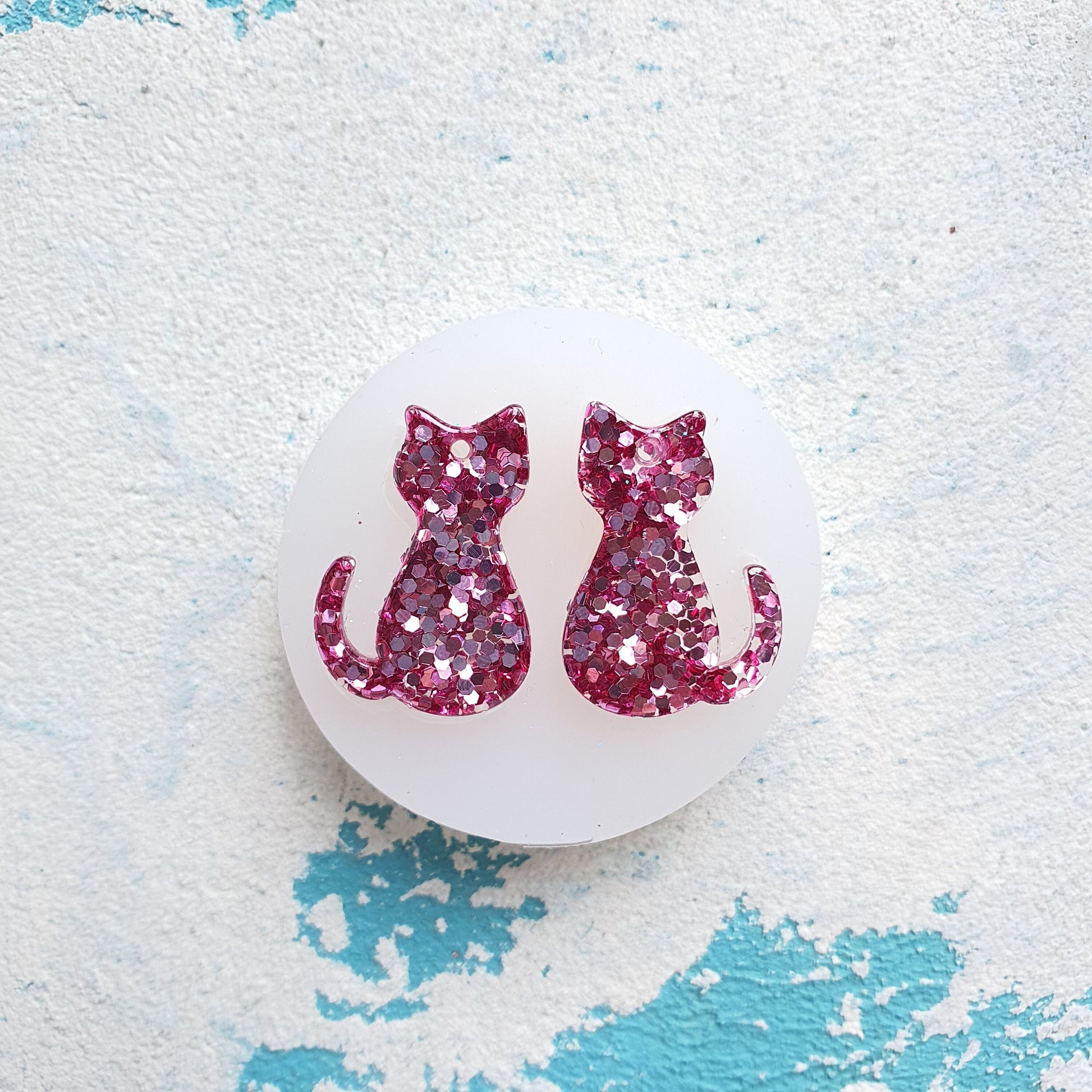 Silicone earrings mold mould for resin and epoxy "Cat"
