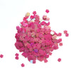 Pink leaves sequins Hologram Chunky glitter for Resin Epoxy crafts 6 mm - Luxy Kraft