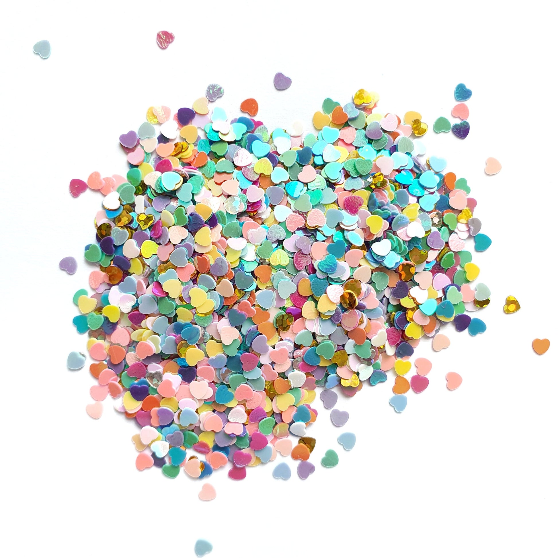 Sequins Heart Shape Hologram Chunky glitter for Resin Epoxy crafts 3 mm
