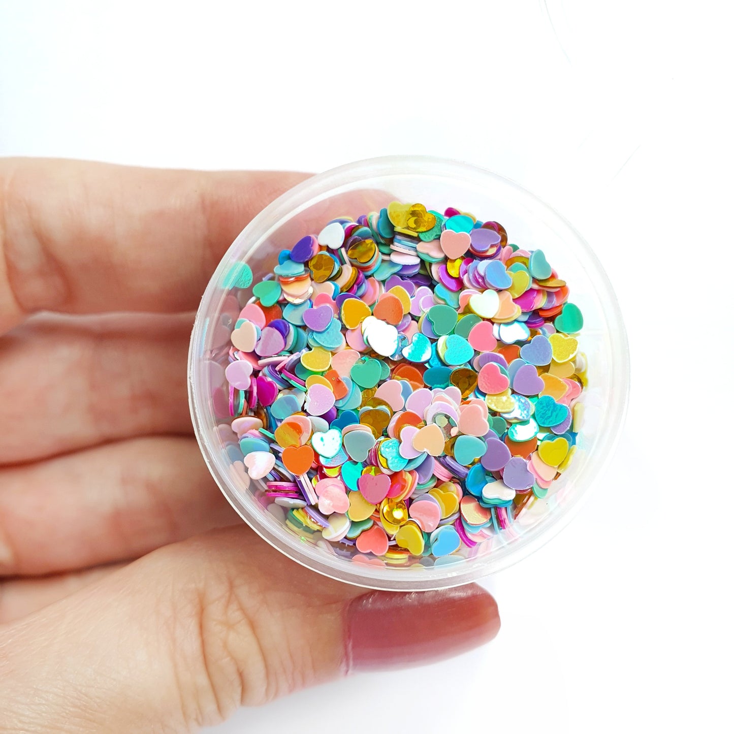 Sequins Heart Shape Hologram Chunky glitter for Resin Epoxy crafts 3 mm