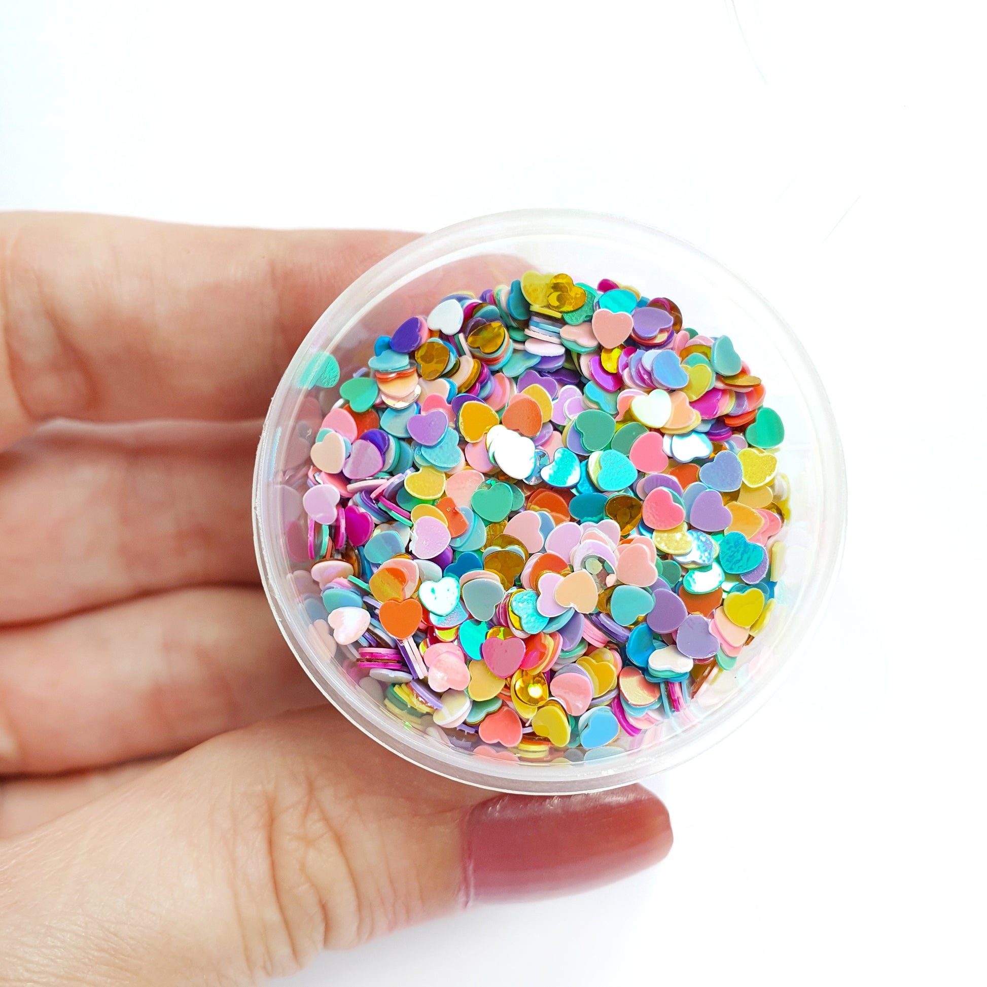 Sequins Heart Shape Hologram Chunky glitter for Resin Epoxy crafts 3 mm
