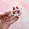 Silicone earrings mold "Christmas"  for resin and epoxy mould for jewelry "Reindeer, Gingerbread boy" - Luxy Kraft