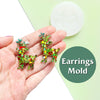 Silicone earrings mold "Christmas" for resin and epoxy mould for jewelry "Reindeer" - Luxy Kraft