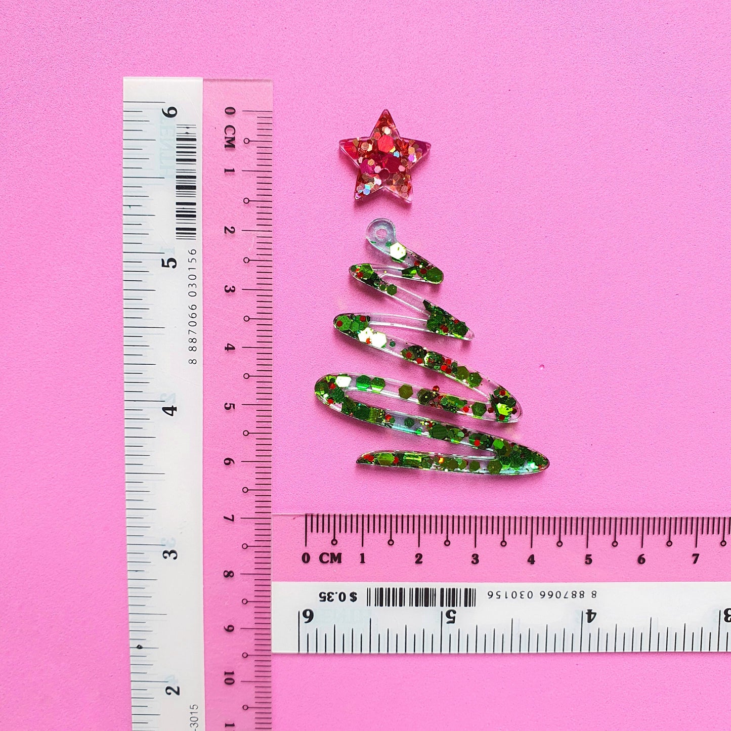 Silicone earring mold "Christmas Tree Star" Clear mold for resin and epoxy - Luxy Kraft
