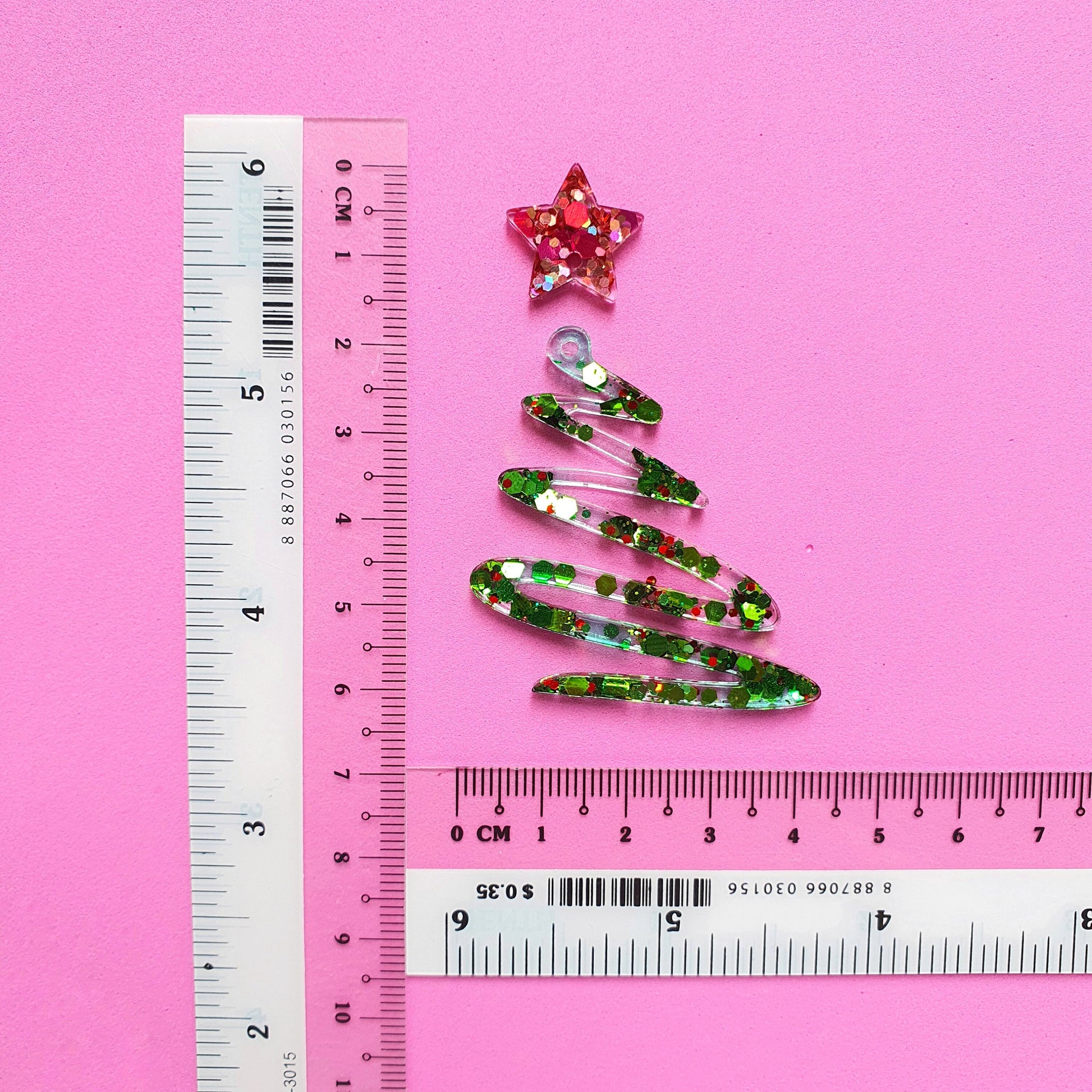 Silicone earring mold "Christmas Tree Star" Clear mold for resin and epoxy - Luxy Kraft
