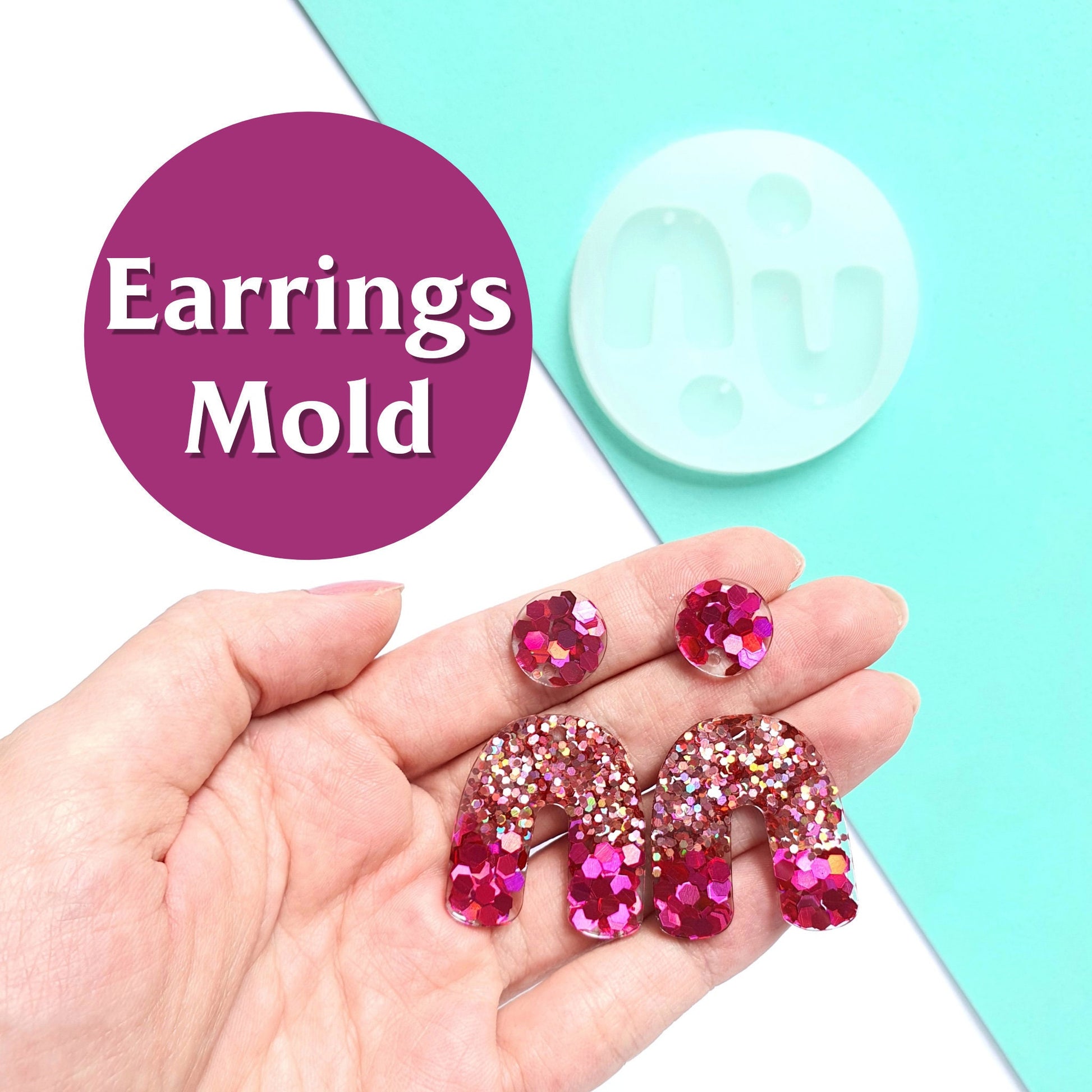 Silicone earring mold "Geometric" mould for resin and epoxy - Luxy Kraft