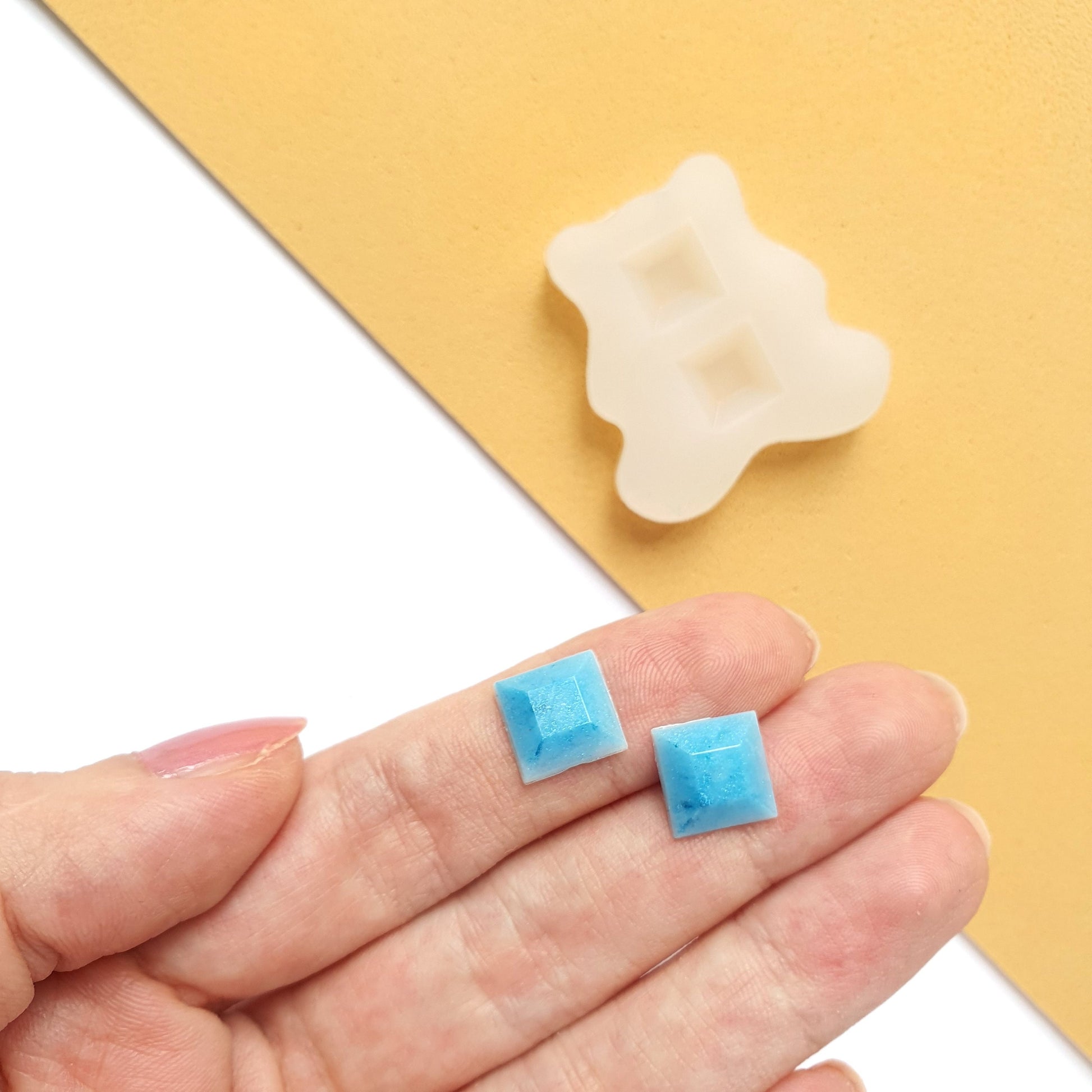 Silicone earring mold "Square" mould for resin and epoxy - Luxy Kraft