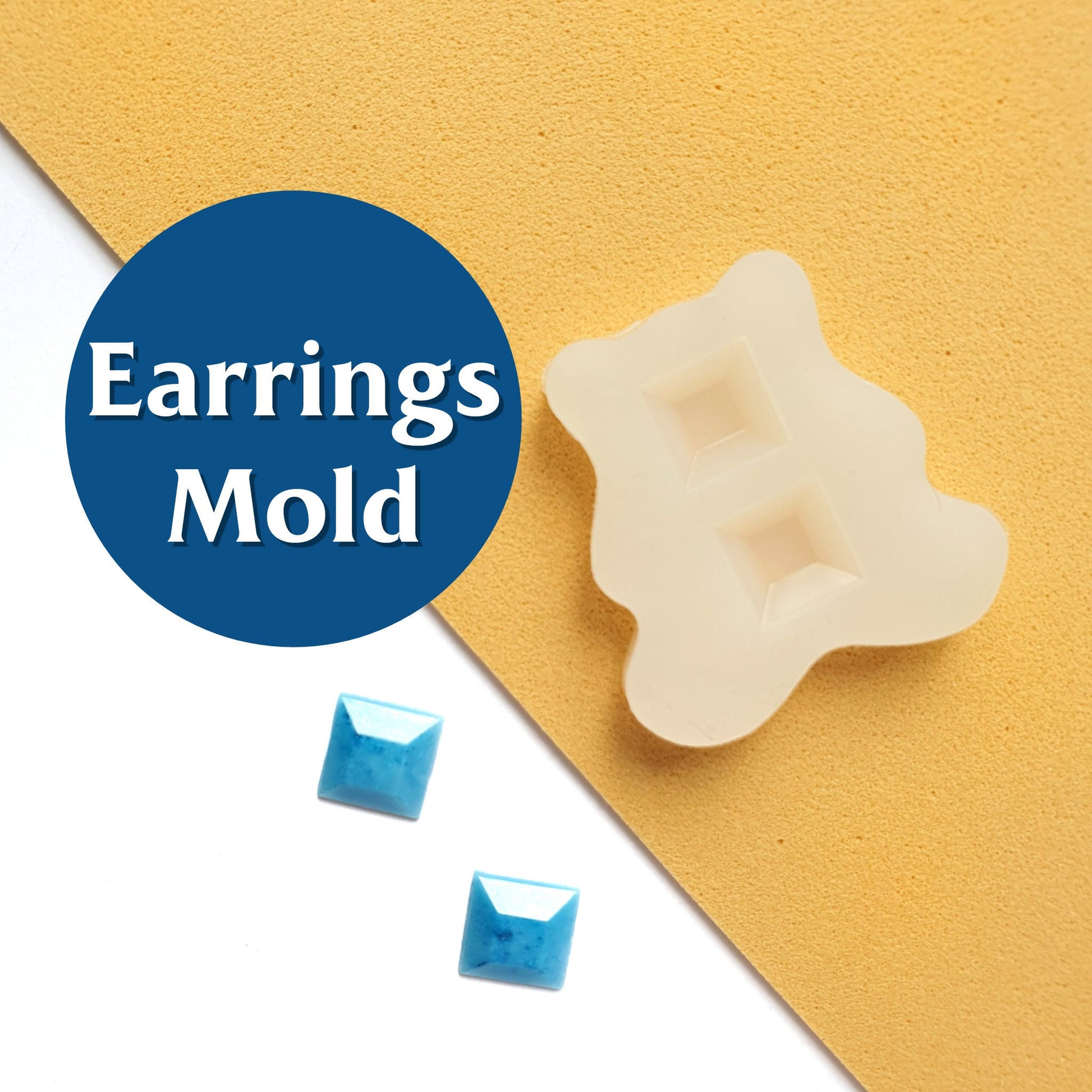 Silicone earring mold "Square" mould for resin and epoxy - Luxy Kraft