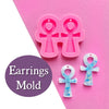 Silicone earrings mold "Ankh" Egyptian cross mould for resin and epoxy - Luxy Kraft