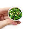 Green Mix Chunky glitter for Resin Epoxy crafts - Luxy Kraft