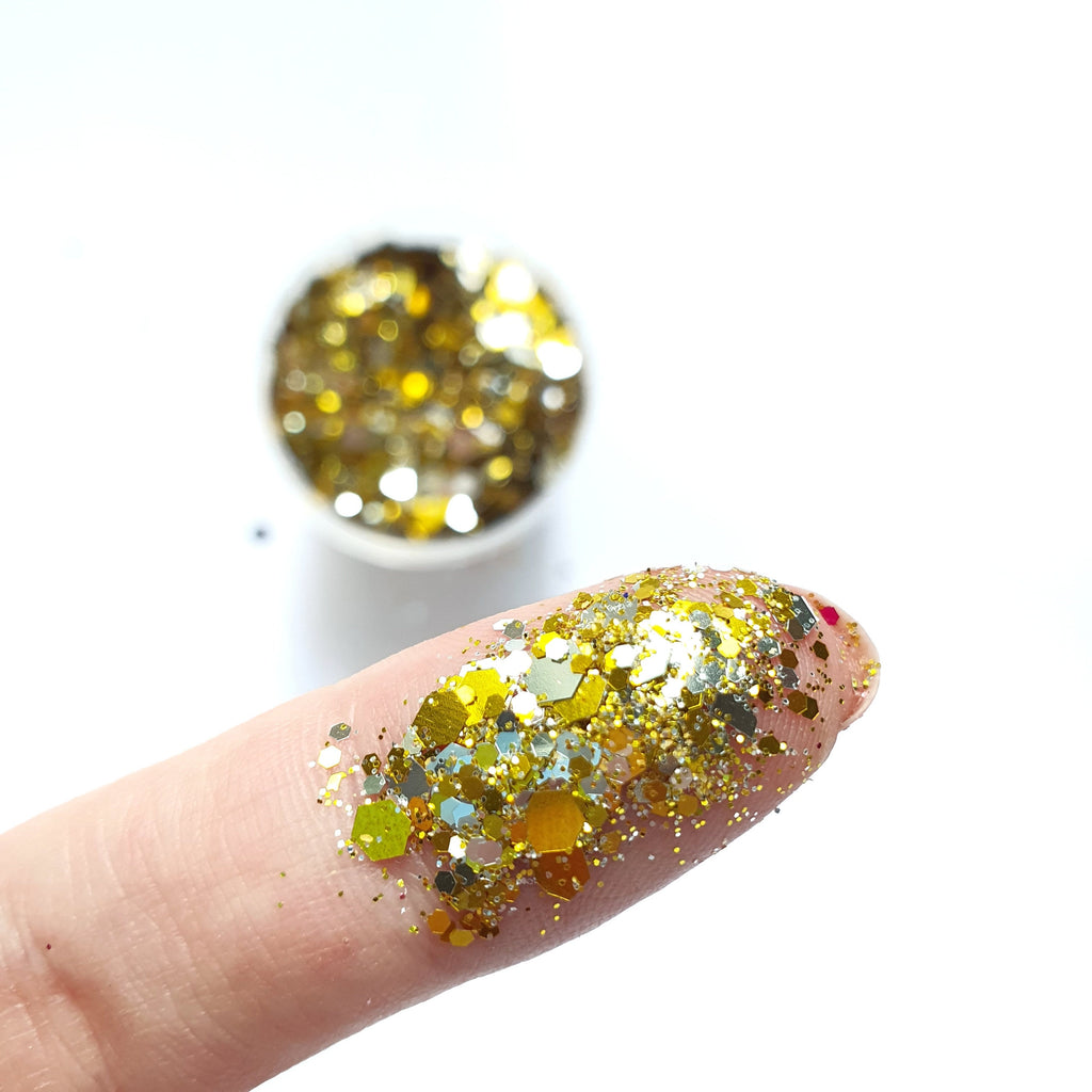 Gold Silver Mix Chunky glitter for Resin Epoxy crafts - Luxy Kraft