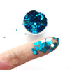 Blue Hexagon Chunky glitter for Resin Epoxy crafts - Luxy Kraft