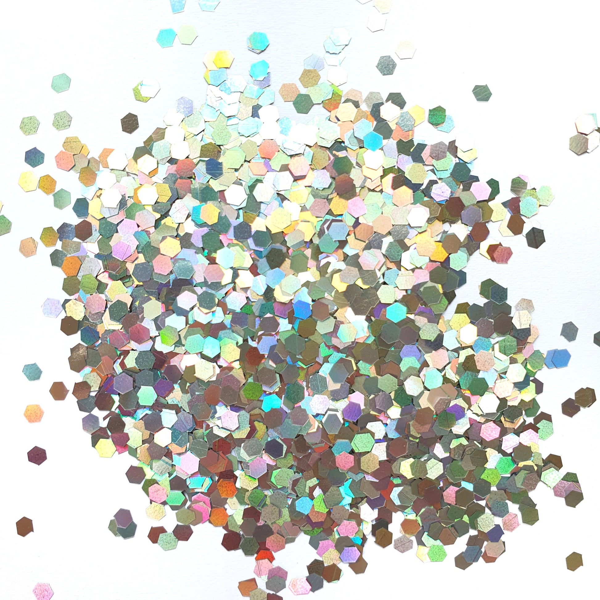 Silver Hologram Hexagon Chunky glitter for Resin Epoxy crafts