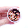 Brown Hologram Hexagon Chunky glitter for Resin Epoxy crafts - Luxy Kraft