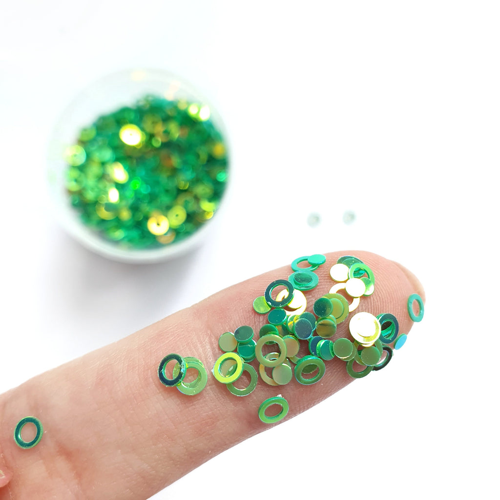 Christmas Circle sequins White Hologram Chunky glitter for Resin Epoxy crafts 4 mm - Luxy Kraft