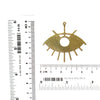 6 pcs Earrings components Earrings findings DIY jewelry Raw brass Textured Eyes charms Pendants - Luxy Kraft