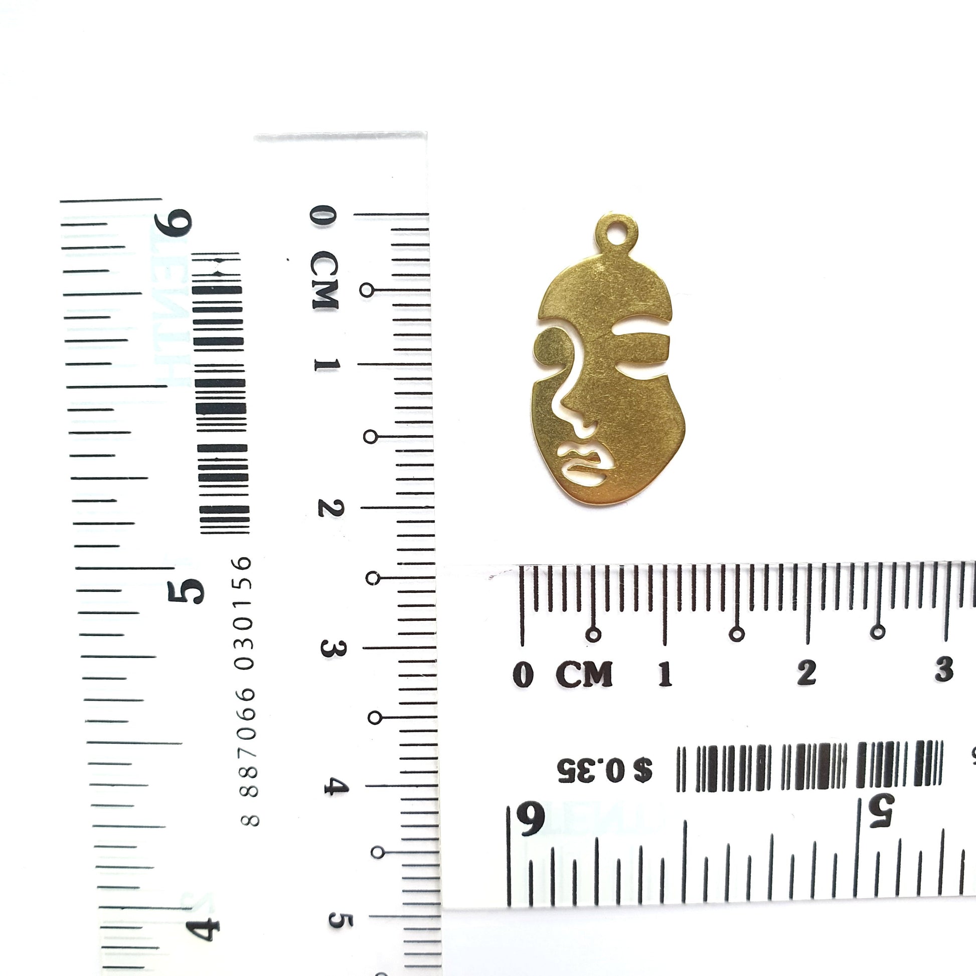 4 pcs Woman face Earrings components Earrings findings DIY jewelry Raw brass blanks charms Pendants - Luxy Kraft
