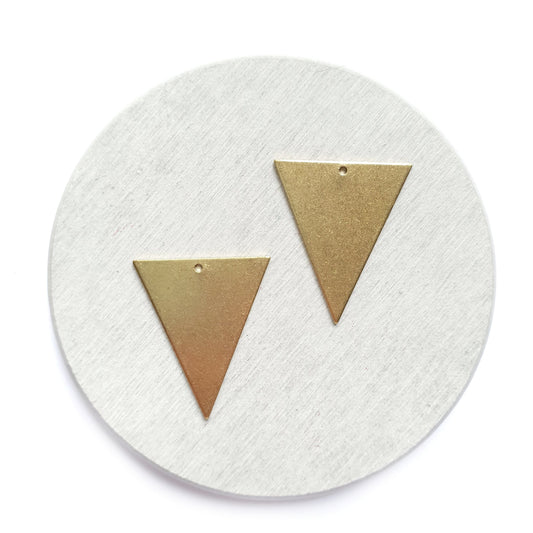 4 pcs Triangle Geometric Earrings components Earrings findings DIY jewelry Raw brass blanks charms Pendants - Luxy Kraft