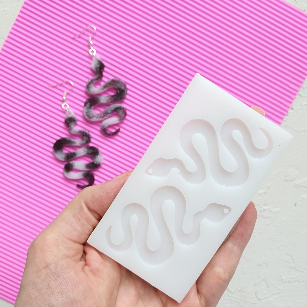 Snake mold Silicone earrings mold mould for resin and epoxy - Luxy Kraft