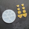 Heart Circle mold Silicone earrings mould for resin and epoxy for dangle earrings - Luxy Kraft