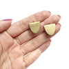 6 pcs Ribbon Crimps Earrings components Earrings findings DIY jewelry Raw brass connectors Geometry shape charms - Luxy Kraft