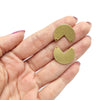 12 pcs Circle Earrings components Earrings findings DIY jewelry Raw brass connectors Geometry shape charms - Luxy Kraft
