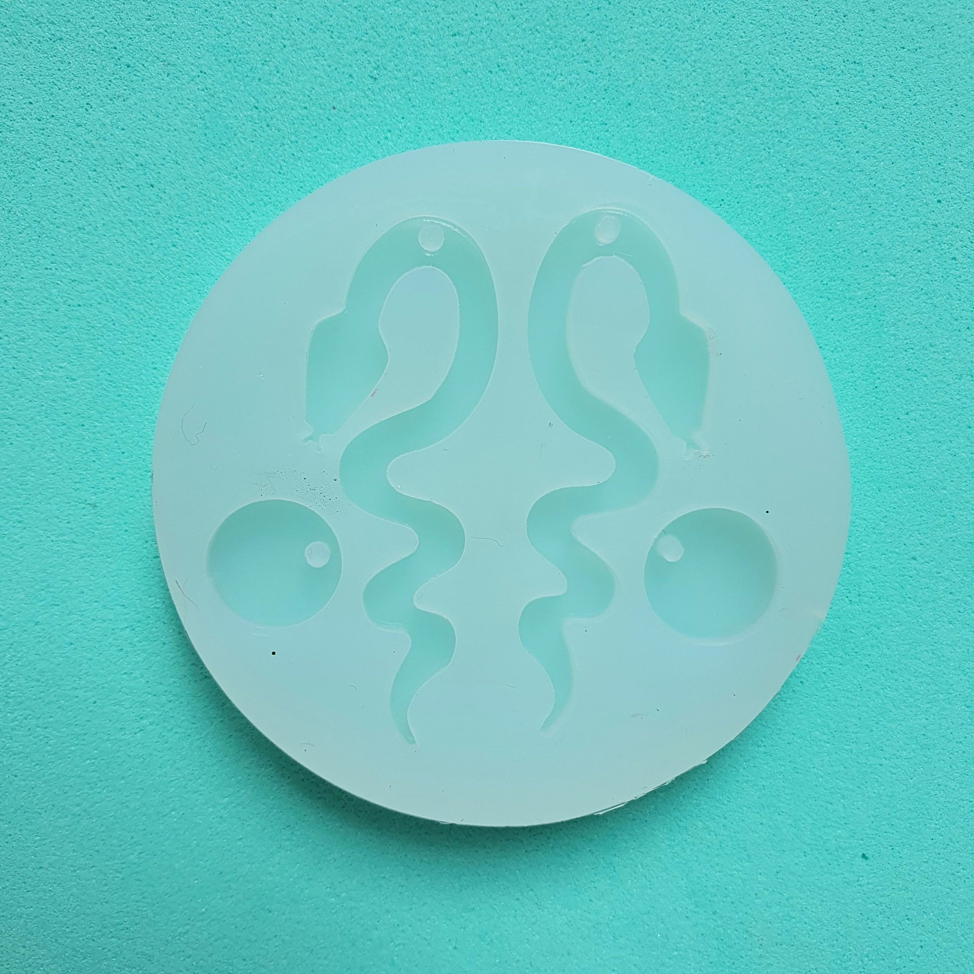 Silicone earring mold "Snake" Clear mold for resin and epoxy