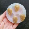 Shell Silicone earrings mold Resin Jewelry mould for resin and epoxy for 4 cabochons - Luxy Kraft