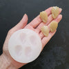 Shell Silicone earrings mold Resin Jewelry mould for resin and epoxy for 4 cabochons - Luxy Kraft