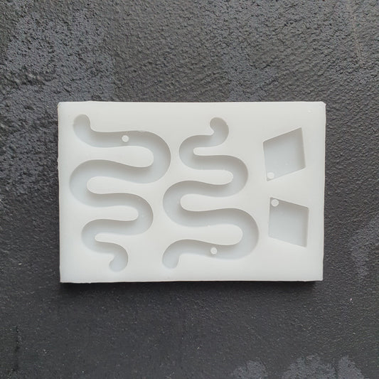Snake Silicone earring mold Jewelry Resin mould for resin and epoxy