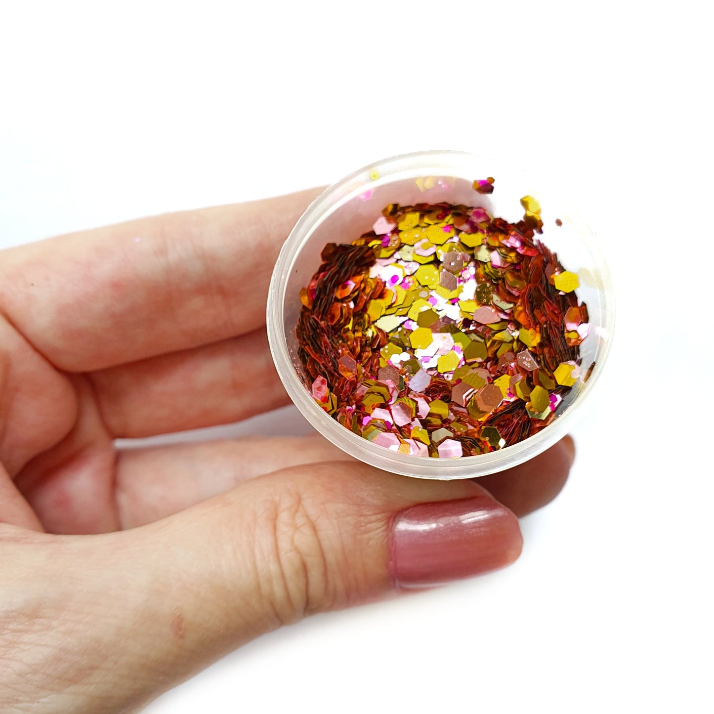 Gold Pink Mix Chunky glitter for Resin Epoxy crafts - Luxy Kraft