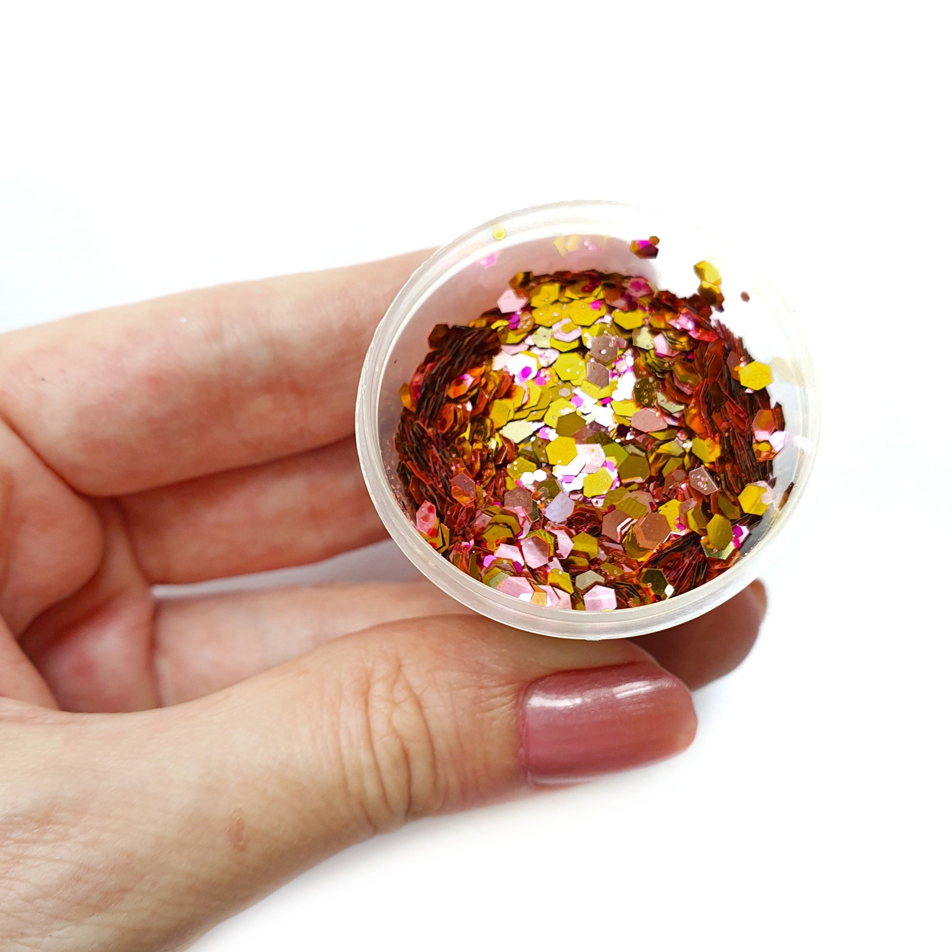 Gold Pink Mix Chunky glitter for Resin Epoxy crafts - Luxy Kraft