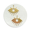 6 pcs Earrings components Earrings findings DIY jewelry Raw brass Textured Eyes charms Pendants - Luxy Kraft