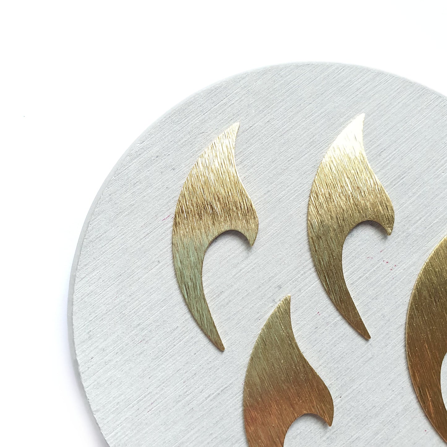 6 pcs Wave Earrings components Earrings findings DIY jewelry Raw brass blanks Textured charms Pendants