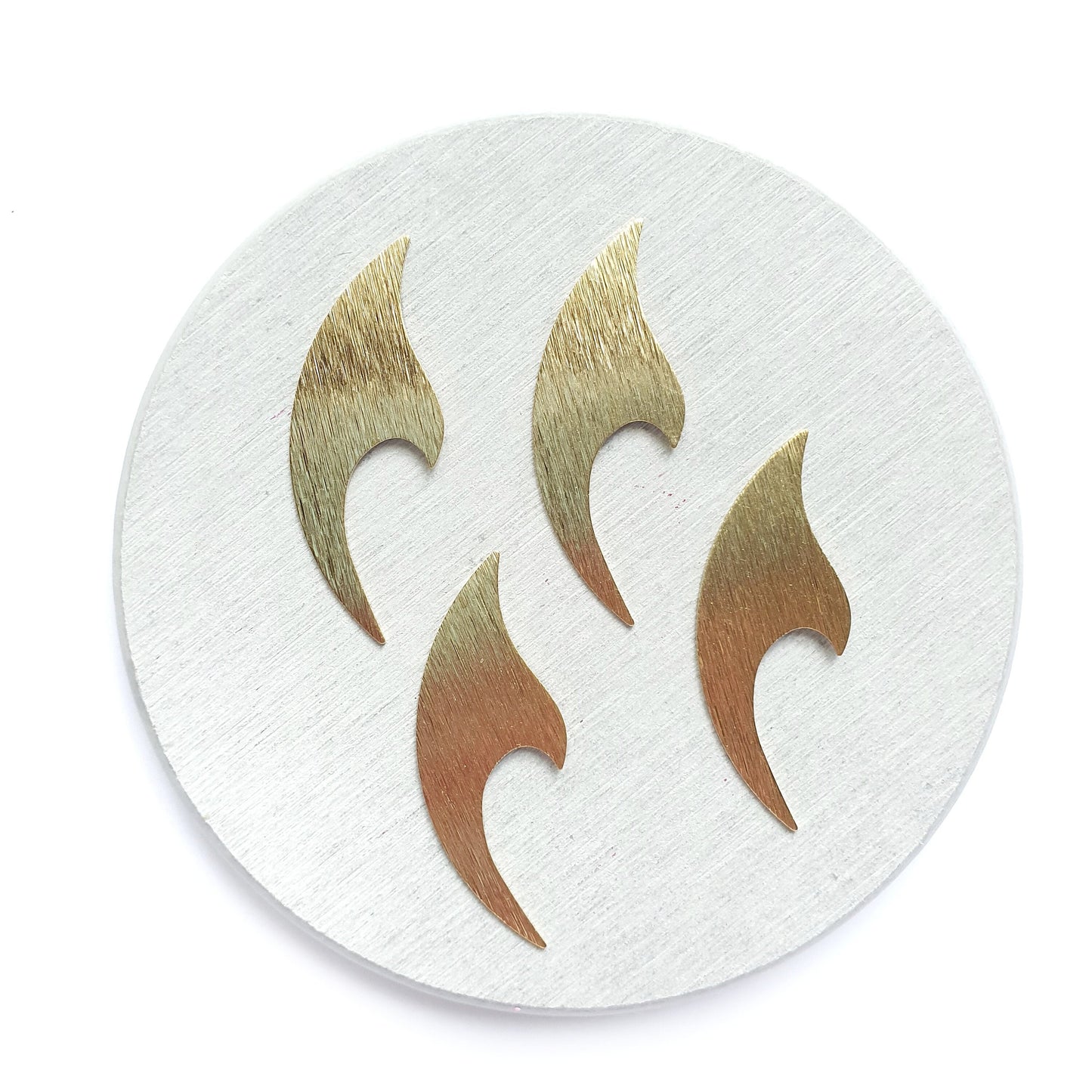 6 pcs Wave Earrings components Earrings findings DIY jewelry Raw brass blanks Textured charms Pendants